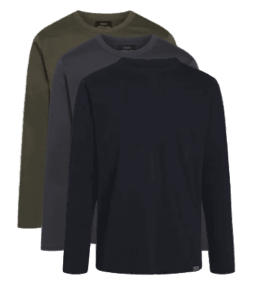 3 Pak Langærmet T Shirt Thor Organic 4x Large fra Mads Nørgaard