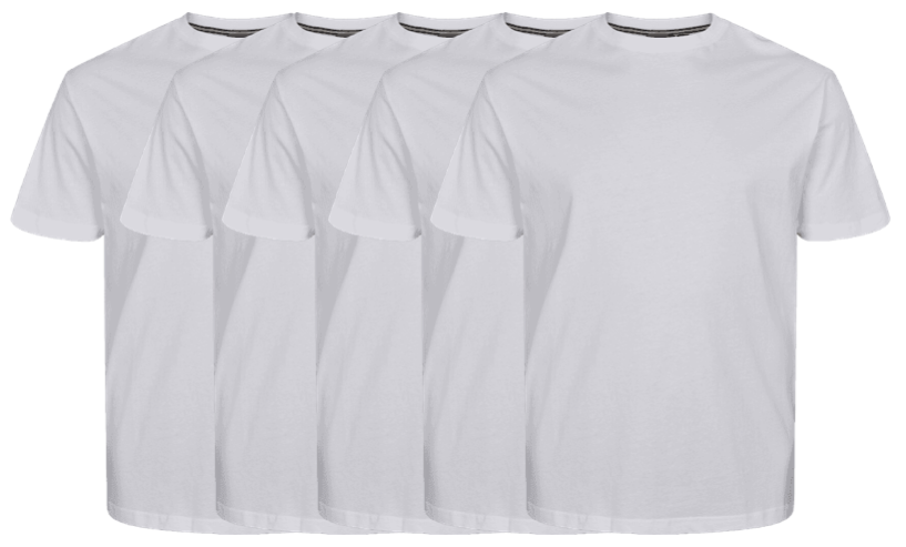 56°4 5 Pack T Shirt 99010 0000 8x Large fra North