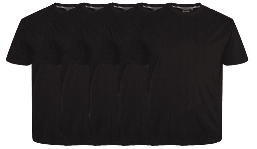 56°4 5 Pack T Shirt 99010 0099 8x Large fra North