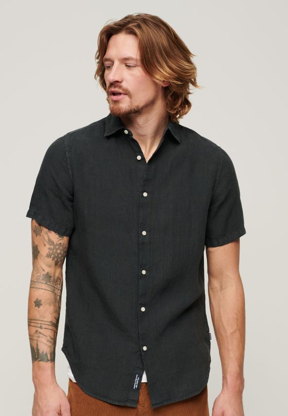 Studios Casual Linen S S Shirt fra Superdry