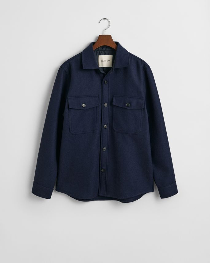 Wool Blend Overshirt fra Gant
