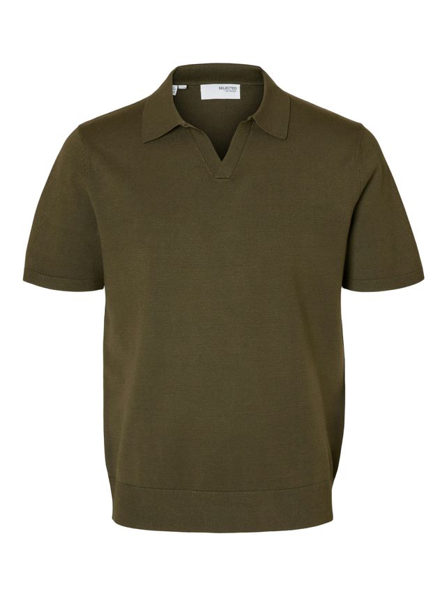 Slhteller Ss Knit Polo Noos fra Selected