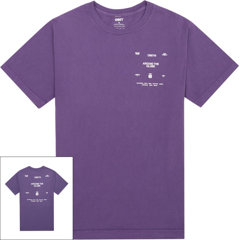 Around The Globe Tee Lilla fra Obey