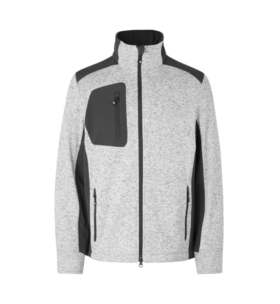 Id Fleece Jakke 0850 Grå Melange Small fra Id Identity