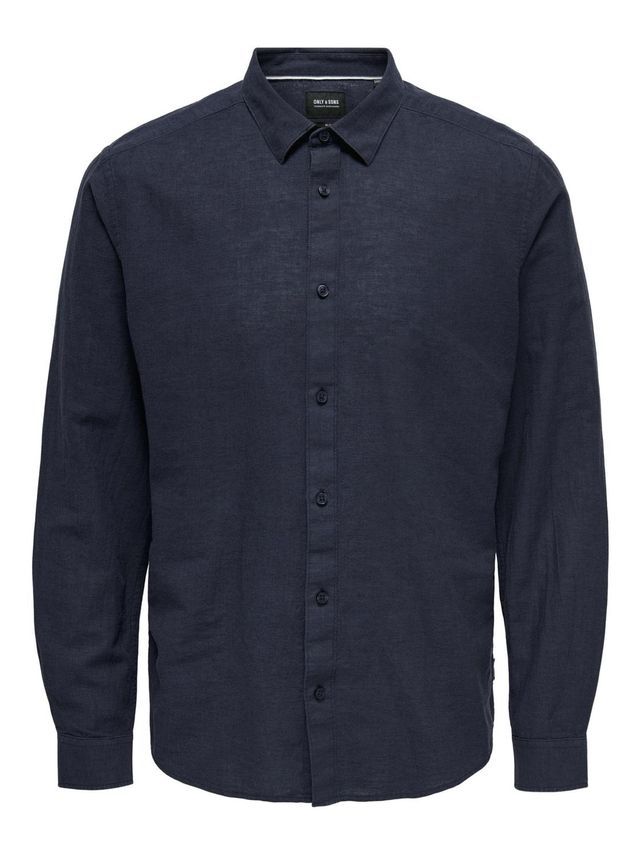 Onscaiden Ls Solid Linen Shirt fra Only & Sons