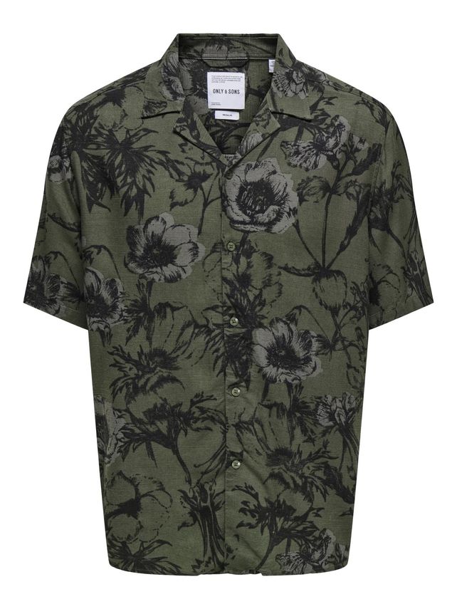 Onsbud Life Ss Resort Aop Visc Lin fra Only & Sons