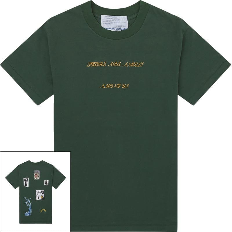 Angels Among Us T Shirt Green fra Jungles Jungles Pty Itd