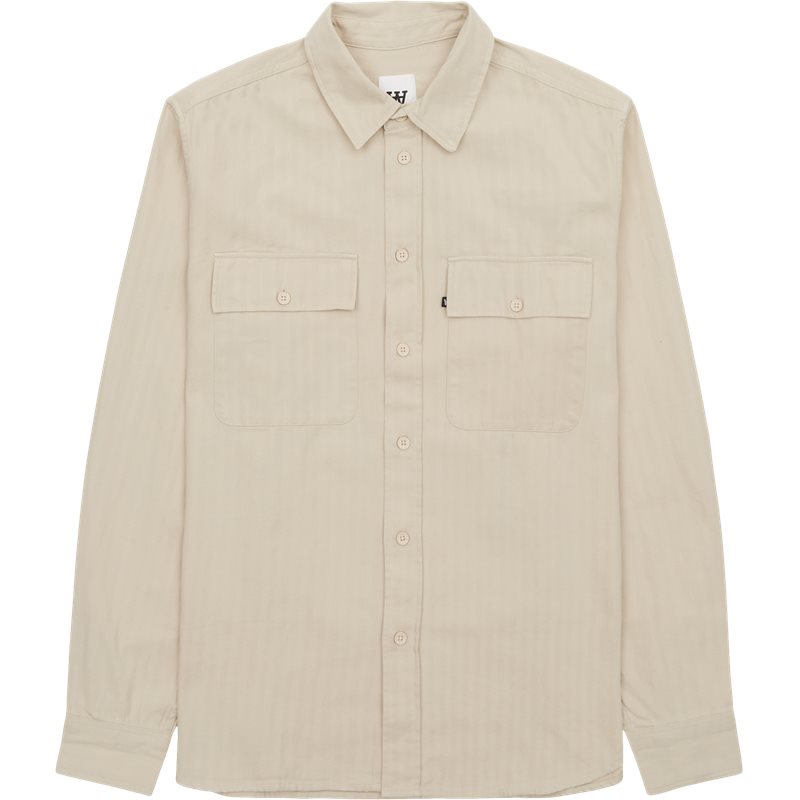 A Herringbone 30250157 Skjorter Sand fra Wood Wood