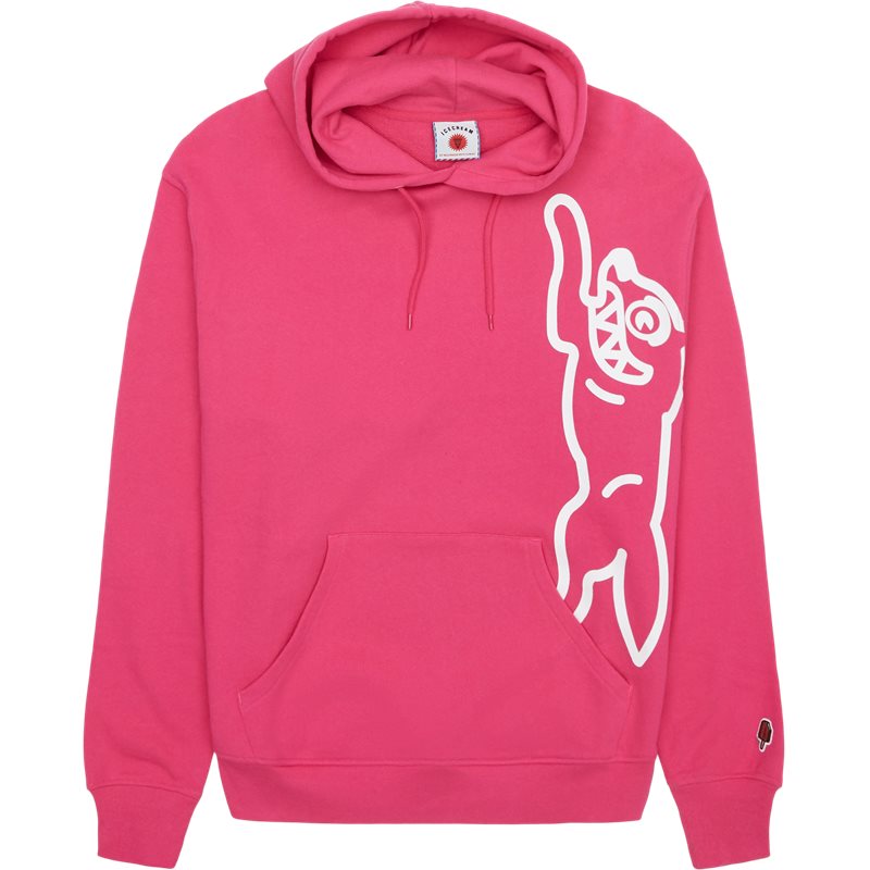Ic25133 Vertical Jumbo Running Dog Hood Sweatshirts Pink fra Icecream