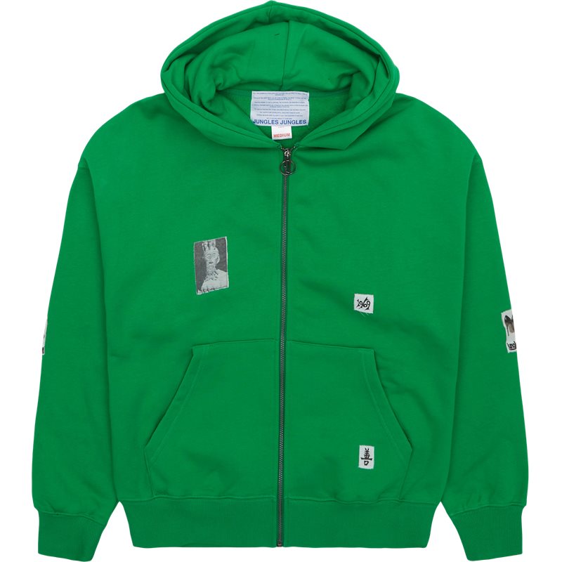 1969 Patches Zip Sweatshirts Green fra Jungles Jungles Pty Itd