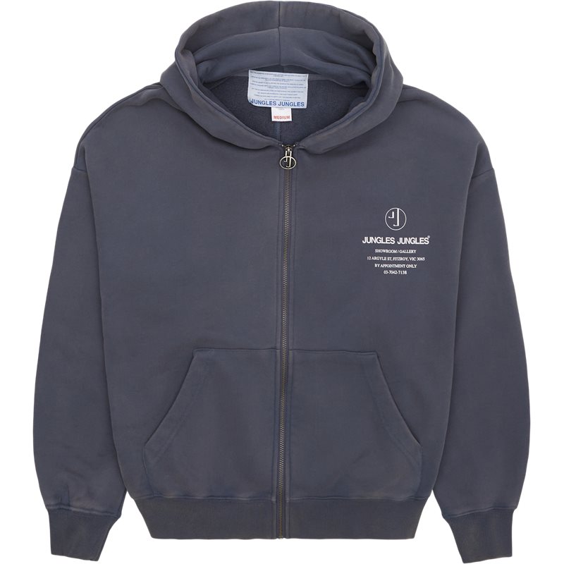 Appointment Only Zip  Sweatshirts Steel Blue fra Jungles Jungles Pty Itd