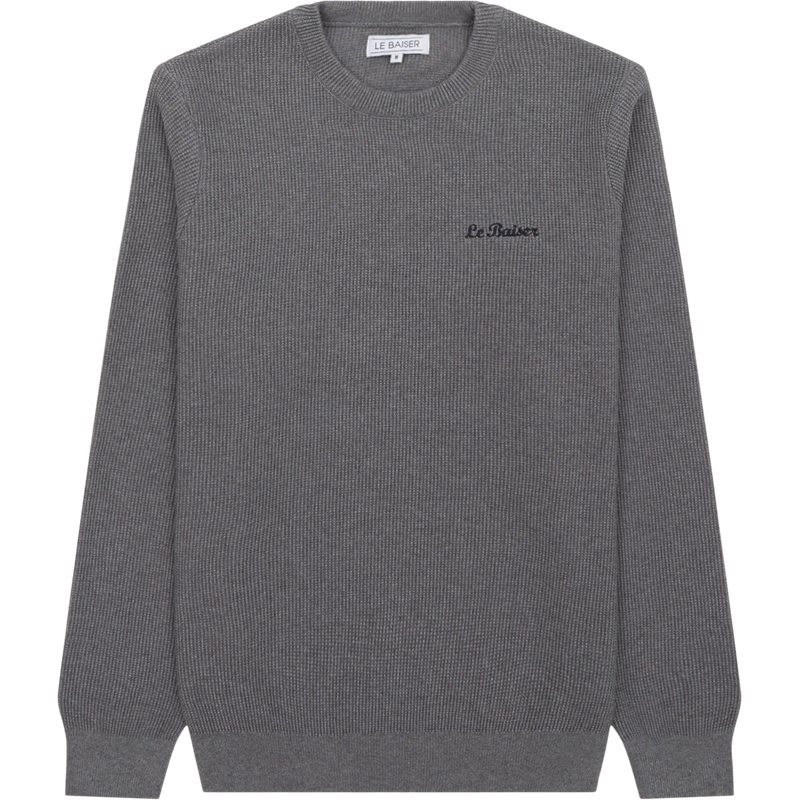 Angon Strik Grey Melange fra Le Baiser