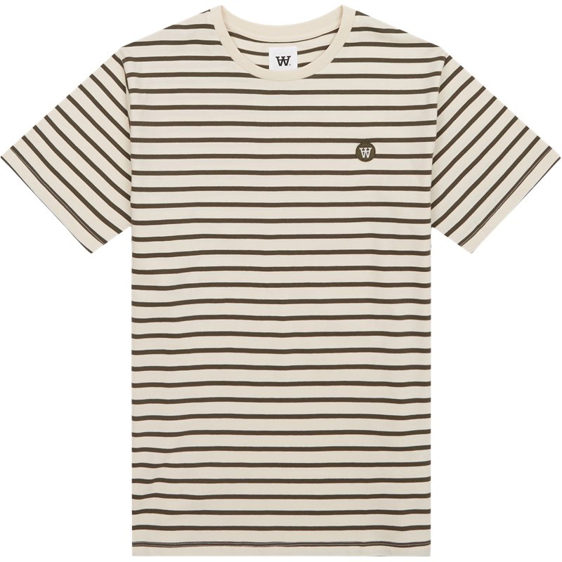 Ace Stripe Tee 30251373 T Shirts Off White Grape Leaf fra Wood Wood