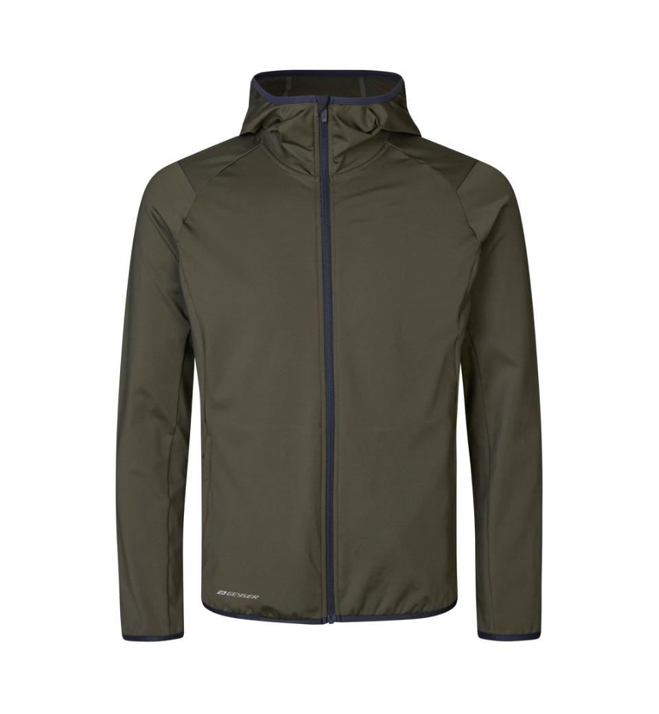 Stretch Hoodie Oliven 2x Large fra Geyser