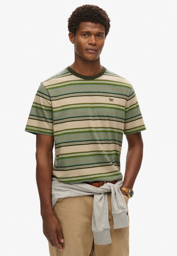 Relaxed Fit Stripe Tshirt fra Superdry