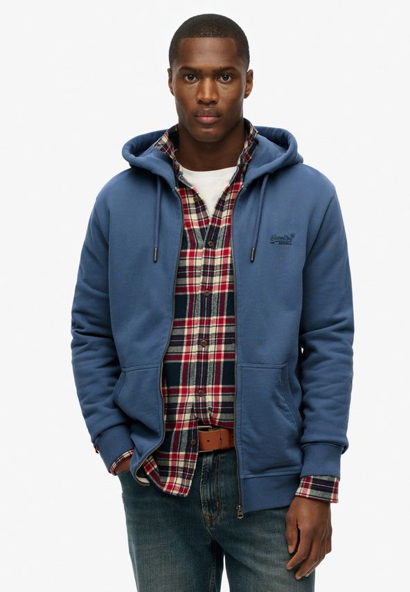 Essential Logo Zip Hoodie Hb fra Superdry