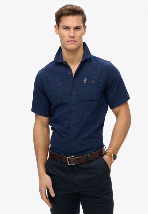 Merchant Ss Textured Shirt fra Superdry
