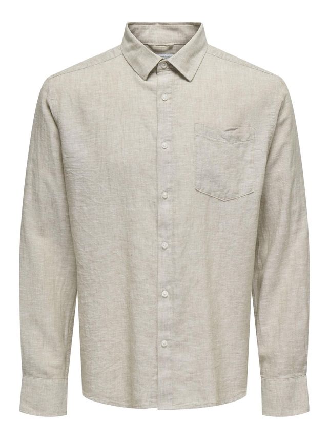 Onscaiden Life Reg Ls 1 Pkt Shirt N fra Only & Sons