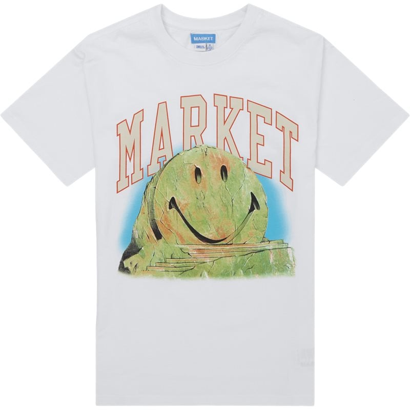 Smiley Out Of Body T Shirt White fra Chinatown Market