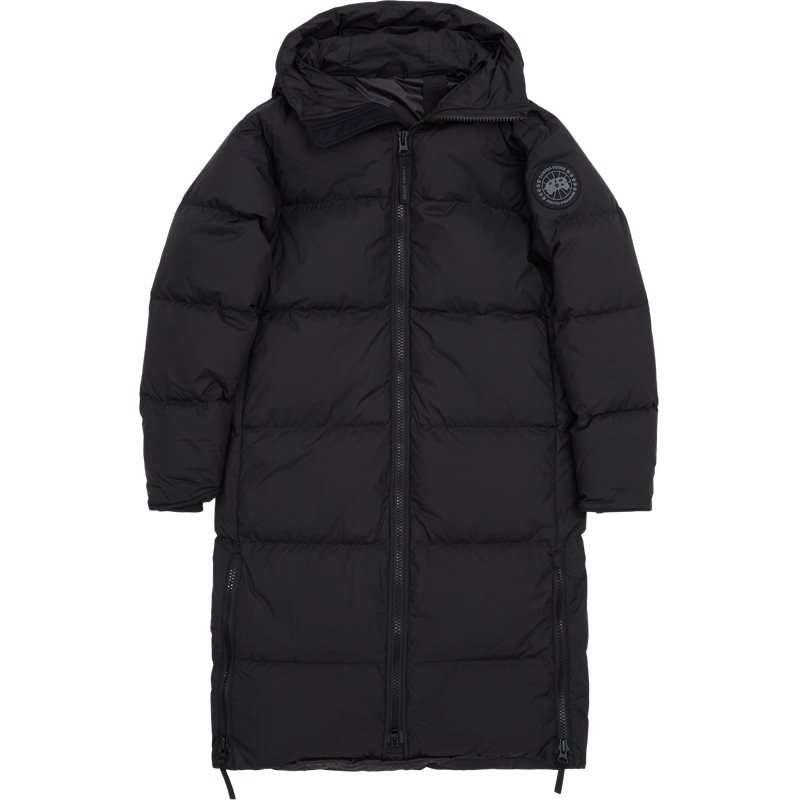 Lawrence Long Puffer Jakke fra Canada Goose Black Disc