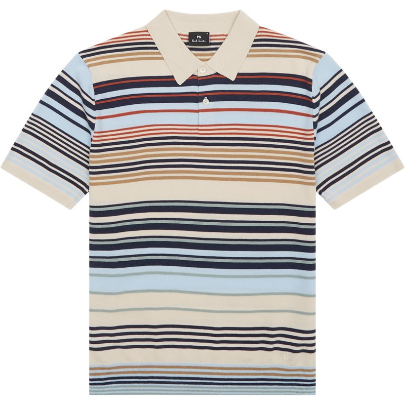 Stribet Knit Polo T Shirt fra Ps By Paul Smith