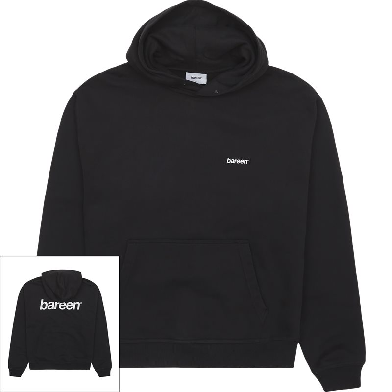 Oversized Logo Hoodie Black fra Bareen
