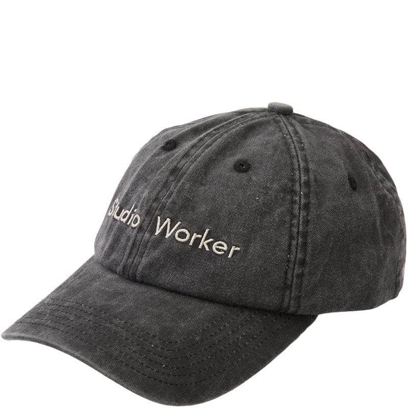 Studio Worker Cap Washed Black fra Pica Pica
