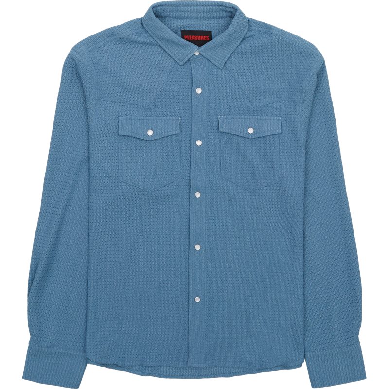 Hive Western Shirt Skjorter Blue fra Pleasures Now